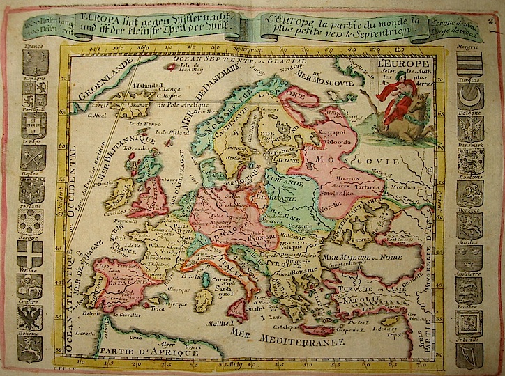 Baeck Elias (1679-1747) L'Europe selon les Auth les plus modernes 1748 Augsburg